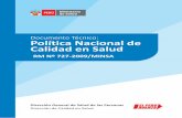 politica nacional de calidad PDF · 2018-04-26 · Impreso en el Perú Chataro E.I.R.L. Psje. Juan de Arona 151, 2º Piso, Lima 39 Teléfono: 654 1404 Tiraje: 500 ejemplares Hecho