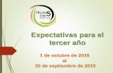 Expectativas para el tercer año - Proyecto Título V ... · Expectativas para el tercer año 1 de octubre de 2018 al 30 de septiembre de 2019. Tercer año RETO MOTOR 1 2. RETO MOTOR