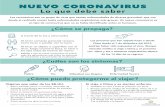 Nuevo CoronaVirus - Indiana · Nuevo CoronaVirus. Lo que debe saber. Los coronavirus son un grupo de virus que causan enfermedades de diversa gravedad, que van . desde el resfriado