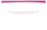 Informe Anual de Actividades 2018 Junta General …...INFORME ANUAL 2018 JUNTA GENERAL EJECUTIVA 4 Puntos Aprobados en las Sesiones de la JGE (por tipo de sesión y documento) Tipo
