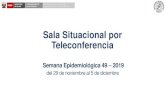 Sala Situacional por Teleconferencia · 2019-12-06 · MINISTERIO PERÚ DE SALUD VICEMINISTERIO DE SALUD PÚBLICA Centro Nacional de Epidemiología, Prevención y Control de Enfermedades
