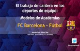 FC Barcelona - Fútbol...Cadete A Cadet B Habilidad Protección de la pelota Conducción Regate Presión / Entrada Pase Control orientado Ubicación en zona (Ocupac. racional) Apoyo