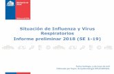 Situación de Influenza y Virus Respiratorios Informe ... · En el 2018, a la fecha se detectan principalmente casos de IRAG asociados a Influenza B e influenza A(H3N2), y un caso