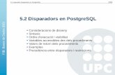 5.2 Disparadors en PostgreSQL¨ncies/Tema 5.2... · 2019-09-13 · (BD) 5.2 Laboratori Disparadors en PostgreSQL 214 Consideracions de disseny Cal tenir en compte les consideracions