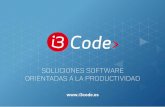 i3Code | Home i3Code.pdf · 2017-04-21 · filtros y datos Eficacia Control de negocio basado en datos obtenidos al minuto ... Tareas y workflows, calendarios Gestión de proyectos