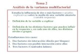 Tema 2 Análisis de la varianza multifactorialverso.mat.uam.es/~patricio.cifuentes/biologia/metodos/ME2.pdf · Análisis de la varianza multifactorial Estudia la influencia de dos