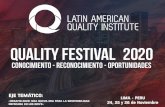 INTRODUCCIÓN · INTRODUCCIÓN Quality Festival es el mayor encuentro Latinoamericano en el área de la Calidad y Gobierno Cor-porativo para la Gestión Empresarial, y que reunirá