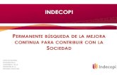 INDECOPI - Gobsgp.pcm.gob.pe/.../mesa3/1_INDECOPI-_Olaechea.pdfINDECOPI 1993 Inicio de funciones del INDECOPI. 1996 Creación del Programa INDECOPI-Educa 1998 Creación del Servicio