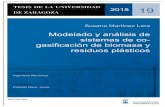 Modelado y análisis de sistemas de co-gasificación de ...zaguan.unizar.es/record/30659/files/TESIS-2015-020.pdf · Modelado y análisis de sistemas de co-gasificación de biomasa