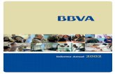 Informe Anual 2002 · Datos relevantes 2002 Informe Anual Datos relevantes del Grupo BBVA (Cifras consolidadas) BALANCE (millones de euros) Activo total 293.156 279.542 (9,6) 309.246