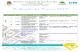 Gobierno del Estado de Quintana Roo - MES FECHA DÍA EVENTO … · 2019-12-06 · página 3 de 5 mes fecha dÍa evento lugar y hora direcciÓn o 1 jueves ceremonia cÍvica y ofrenda