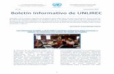 N° 18 enero-junio 2015 Boletín Informativo de UNLIRECunlirec.screativa.com/wp-content/uploads/2018/04/Boletin... · 2018-05-17 · El 24 y 25 de junio de 2015, UNLIREC, con el apoyo