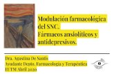 Modulación farmacológica del SNC: fármacos ansiolíticos y antidepresivos.¡rmacos_ansiol... · 2020-04-13 · Modulación farmacológica del SNC Psicofármacos: Aquellos que modulan
