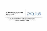 1 de enero ORDENANZA 2016 - San Martin · 2017-01-03 · ORDENANZA FISCAL 1 de enero 2016 MUNICIPIO DE GENERAL SAN MARTIN. Corresponde. Expte. HCD Nº 408-D-2015.- Corresponde Expte.