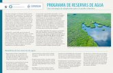 PROGRAMA DE RESERVAS DE AGUA · establecer reservas de agua que –en los térmi-nos de la Ley de Aguas Nacionales– garanticen los flujos para la protección ecológica. Este análisis