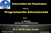 M. C. Bertha López Azamar - UNPA SUNEOblopez/ProgramacionEstructurada/...La lógica de la programación modular se basa en que resulta más fácil escribir un buen programa si se