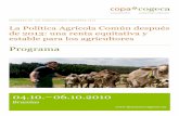 04.10.– 06.10 - Agro-alimentarias · 2010-09-30 · 09.00 - 13.00 Grupo de Trabajo conjunto Bosques, desarrollo rural y medio ambiente: Taller sobre los “Riesgos de abandono de