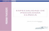PROGRAMA Y PLAN DOCENTE ESPECIALIDAD DE PSICOLOGÍA …xativaontinyent.san.gva.es/documents/3896660/0... · específicos de evaluación, diagnóstico, psicoterapia y procedimientos