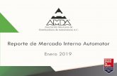Reporte de Mercado Interno Automotor - AMDA · de los 12 meses de febrero de 2018 a enero de 2019. En esta ocasión se registra una disminución de 6.2% respecto al mismo lapso de
