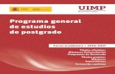 Programa general de estudios de postgrado...Máster Universitario en Banca y Finanzas En colaboración con Afi - Escuela de Finanzas Aplicadas (EFA) Créditos: 60 ECTS Madrid, octubre