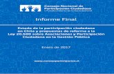 Estado de la participación ciudadana en Chile y propuestas de … · 2019-11-28 · 1. El contexto de la participación en Chile: percepciones políticas y prácticas sobre participación