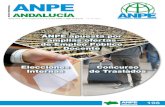 andalucía ANPE-Andalucía no suscribirá ningún pacto por la educación que no incluya mejoras para el profesorado ANPE-Andalucía, por la mejora de las condiciones E l presente