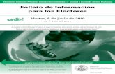 Folleto de Información para los Electores · 2019-12-20 · Folleto de Información para los Electores Martes, 8 de junio de 2010 de 7 a.m. a 8 p.m. Elecciones Estatales Primarias