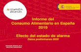 Informe del Consumo Alimentario en España Efecto del ...€¦ · .TOTAL ALIMENTACION ALIMENTACION FRESCA RESTO ALIMENTACIÓN Volumen (Miles kg) Alimentación dentro del hogar Semanas