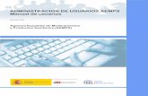 Manual de Administracion Usuarios v3 · 2020-05-02 · de nuestra aplicación clicando en el boton ALTA USUARIO/EMPRESA. Aplicación Administracion de Usuarios AEMPS Manual de Usuario