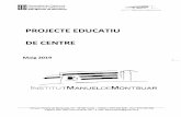 Projecte Educatiu de Centre-19 - INS Manuel Montsuarinsmontsuar.cat/carpetes_web/Documents/curs19_20/PEC2019.pdfinsuficient oferta de centres educatius de secundària a Lleida, aprofitant