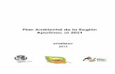 Plan Ambiental de la Región Apurímac al 2021siar.regionapurimac.gob.pe/public/docs/2272.pdf · El 50% de la producción acuícola sostenible principalmente con especies nativas,