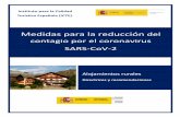 Medidas para la reducción - mincotur.gob.es€¦ · Medidas para la reducción del contagio por el coronavirus . SARS-CoV-2 . Alojamientos rurales . Directrices y recomendaciones