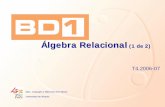 Presentación de PowerPoint · 2016-05-18 · T4.2006-07. BD1 2006-07 introducción conceptos previos operadores AR ejemplos álgebra relacional introducción –¿Qué es el AR?