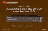 Amplificador de 210W con lector SD - sterenlatam.comw usb)-instr.pdf · Amplificador de 210W con lector SD. 3 IMPORTANTE Antes de utilizar su nuevo Amplificador de audio, por favor