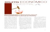 BOLETÍN ECONÓMICO TRIMESTRAL - Liverpoolpckitamend/ciie/Boletin3.pdf · Boletín Económico Trimestral UPAEP busca abundar en la discusión y análisis del tema explorando aspectos