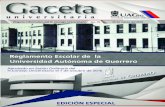 Reglamento Escolar de la Universidad Autónoma de Guerreromc-epidemiologia.uagro.mx/images/ReglamentoEscolarUAGro.pdf · Sello Editorial UAGro: Impreso en México, en el taller editorial