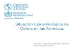 Situación Epidemiológica de Cólera en las Américas · Fecha País Casos Defunciones Letalidad-----Oct 2010 Haití 684,085 8,361 1.2% Nov 2010 R. Dominicana 31,090 458 1.5% Jul