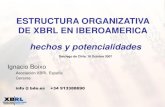 ESTRUCTURA ORGANIZATIVA DE XBRL EN IBEROAMERICA · estándar XBRL se desarrolla por equipos de trabajo internacionales, formados por voluntarios. Las cuotas de los socios y superávit