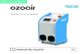 Generador de ozono inteligente€¦ · OZOAIR es un equipo móvil y fácil de usar para la desinfección en ambientes y superficies interiores. Este robusto sistema, es controlado