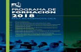 PROGRAMA DE FORMACIÓN 2018€¦ · Programa de Formación 2018 para Académicos UCA 5 Módulo Identidad Institucional Pastoral Universitaria (sesiones presenciales) Taller 1 sábado