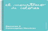 Recurso 3 Fotocopias Neutras - Mi manual para Nivel Inicial · Fotocopias Lápices o ceras de 6 colores diferents : amarillo, azul, rojo, negro, verde y rosa. • Actividad: Explicamos