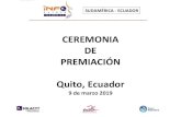 CEREMONIA DE PREMIACIÓN Quito, Ecuadorinfomatrix.lat/wp-content/uploads/2019/03/RESULTA... · Unidad Educativa Manuela Cañizares. rtretertertertre SUDAMÉRICA - ECUADOR PLATA 16897