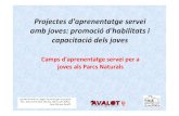 Projectes d'aprenentatge servei amb jovesjoventut.diba.cat/.../files/ponenciaavalot_parcsnaturals.pdf · 2013-12-10 · Projectes d'aprenentatge servei amb joves: promociód'habilitats