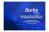 Soluciones SOA de BURKE para las Administraciones Públicas...Un modelo de servicios debe permitir obtener resultados sobre los servicios ofrecidos. • Los aspectos de desarrollo