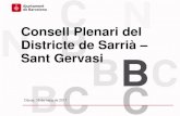 Ajuntament de Barcelona · 11 . 01 Pla Equipaments . Informe del regidor del Districte | Dijous, 18 de maig de 2017 . Introducció . El pla d’equipaments (PE) és una eina de planificació