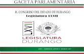 Legislatura LXVIIcongresodurango.gob.mx/Archivos/lxvii/gacetas/Gaceta 68.pdf · oficio no. dgpl 63-ii-4-2224 enviado por la cÁmara de diputados del honorable congreso de la uniÓn,