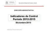 Indicadores de Control Período 2012-2015 - Monterreyportal.monterrey.gob.mx/pdf/fraccion12/desarrollo_humano/...Indicadores de Control Período 2015-2018 DICIEMBRE 2015 Secretaría