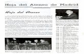 Hoja del Ateneo de Madrid...Hoja del Ateneo de Madrid MARZO 1970 ción del Oiolo de «Mesas ~,edondas»-sobre el estado actual de la ~ed>cina .-:S y el que, sobre temas becquerianos,