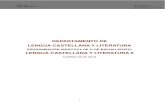 DEPARTAMENTO DE LENGUA CASTELLANA Y LITERATURAde+archivo/7161... · 1 departamento de lengua castellana y literatura programaciÓn didÁctica de 2º de bachillerato: lengua castellana