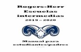 Rogers-Herr Escuelas intermedias€¦ · Cartel, afiche o letrero Visitas Atletismo: Formulario de participación en atletismo Asistencia Elegibilidad Espíritu deportivo Deportes